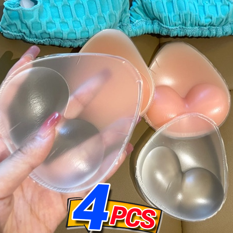 Push Up Bra Silicone - Mulheres push up sutiã inserções almofadas