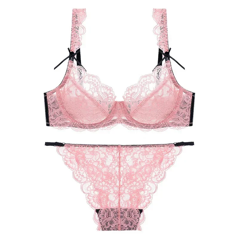 Cotton Bra Everyday - Sexy transparente ultra-fino conjunto de lingerie
