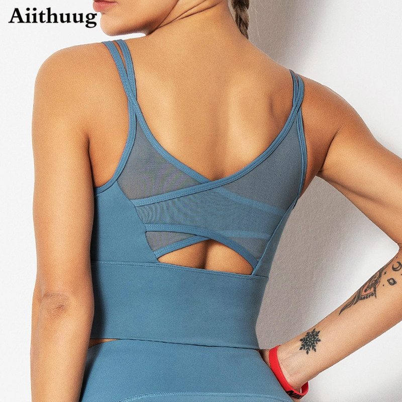 Sports Bra Racerback - Aiihuug yoga sutiãs camisas de fitness