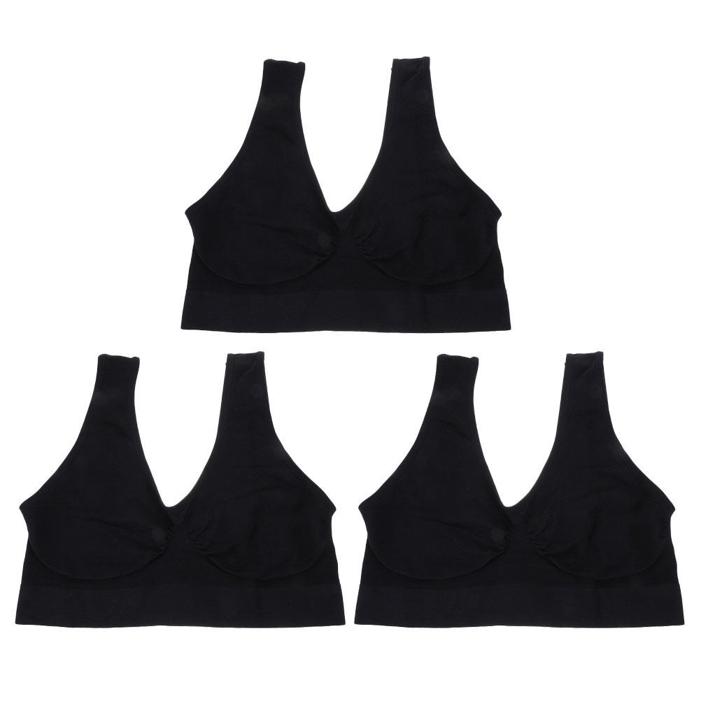 Wirefree Bra Comfort - 3 peças de sutiã esportivo de