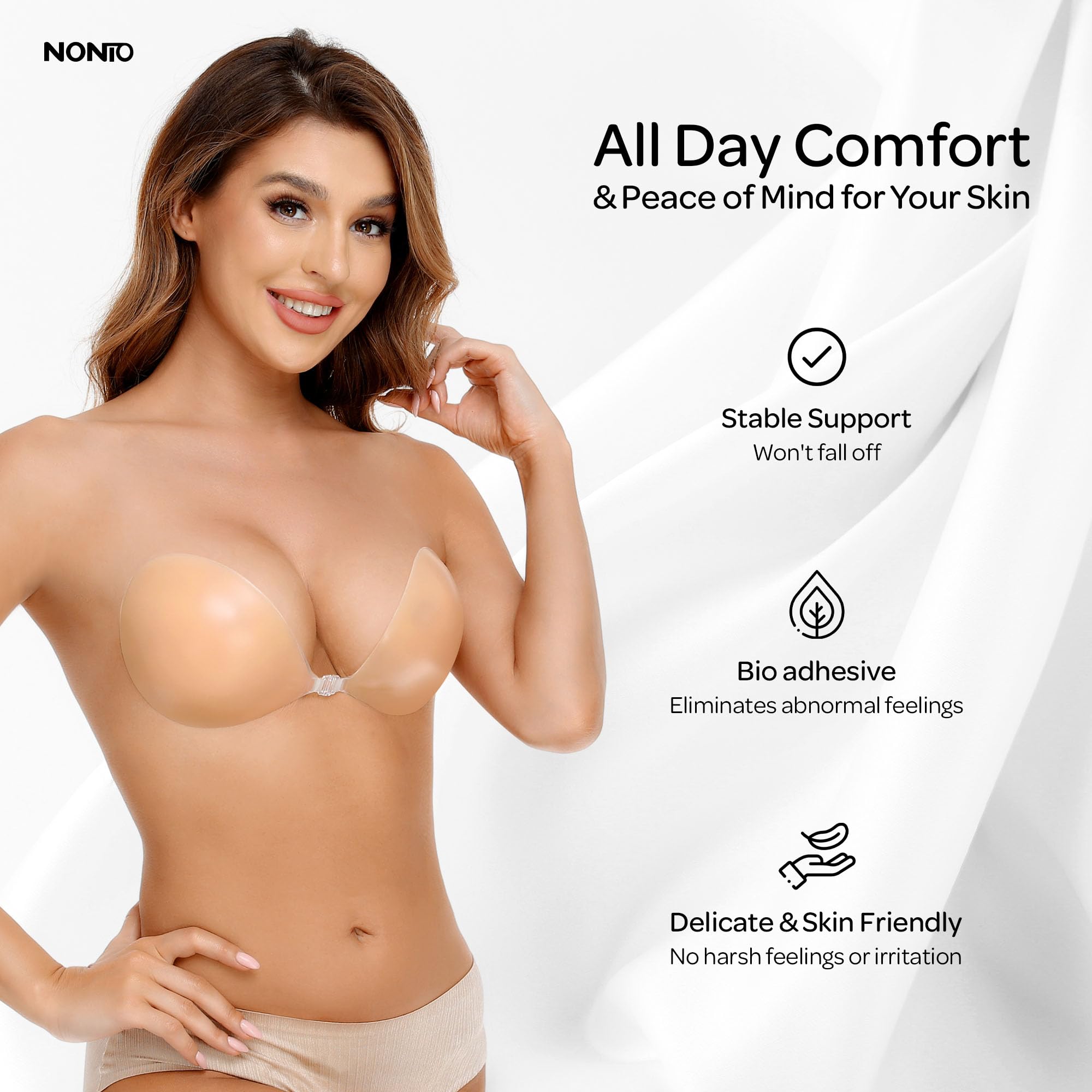 Sutiã Adesivo Sem Alças, Invis - Backless Bra Sticky avaliação e preço