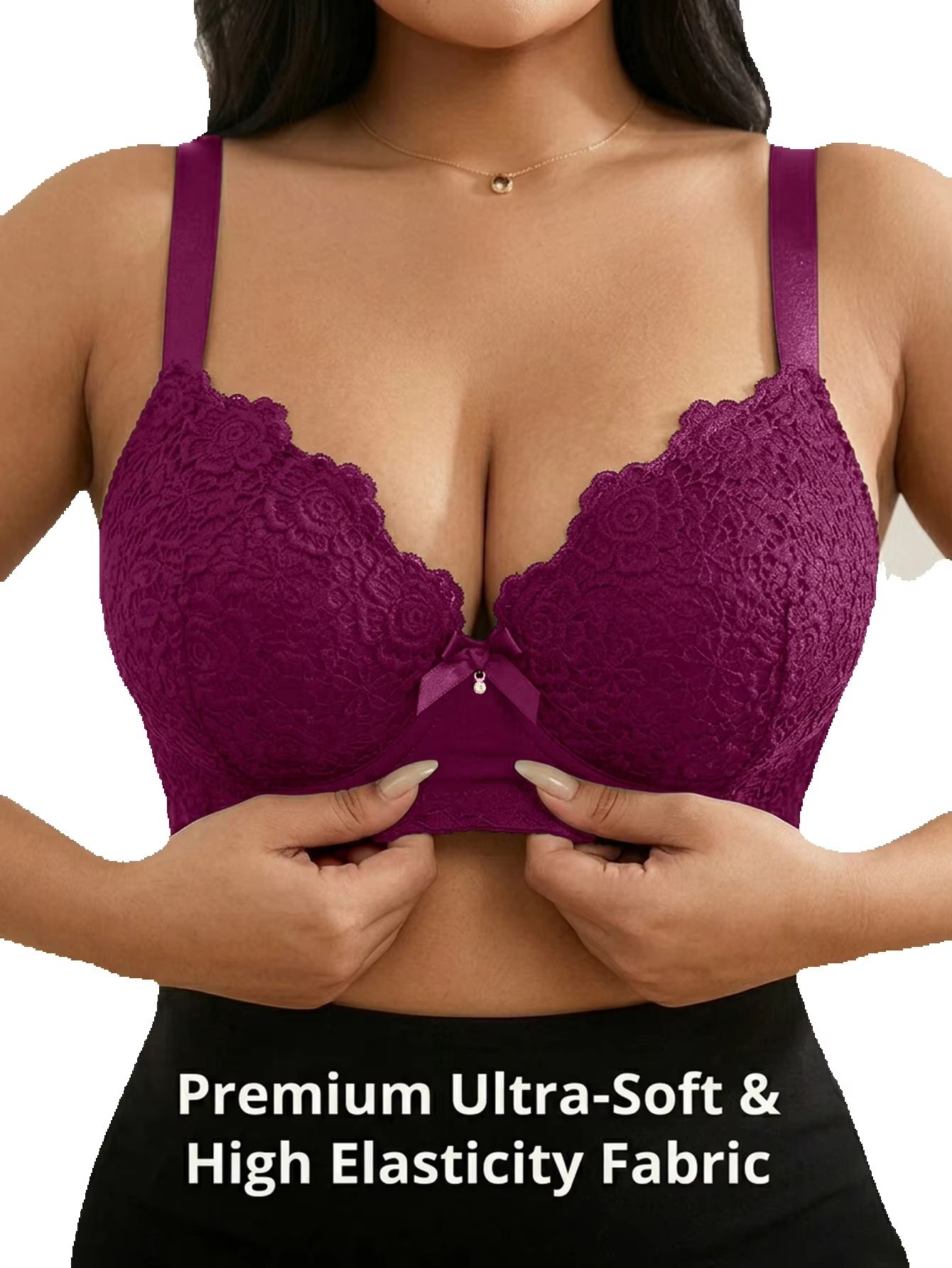Sutiã Plus Size Floral com Boj - Minimizer Bra Women avaliação e preço