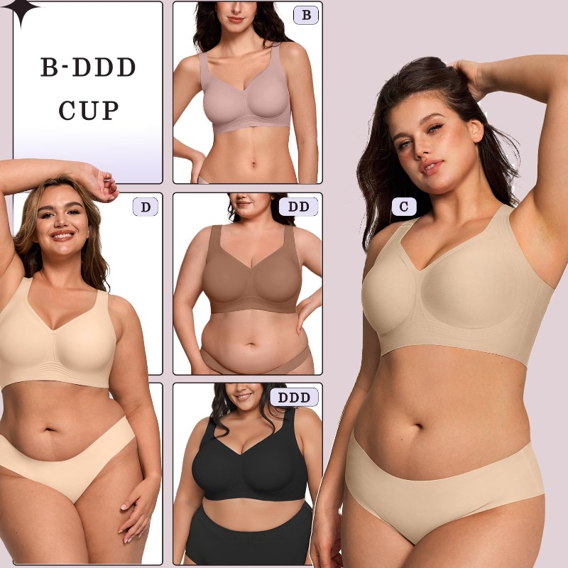 Sutiã Jelly Sem Fio Plus Size  - Full Coverage Bra avaliação e preço