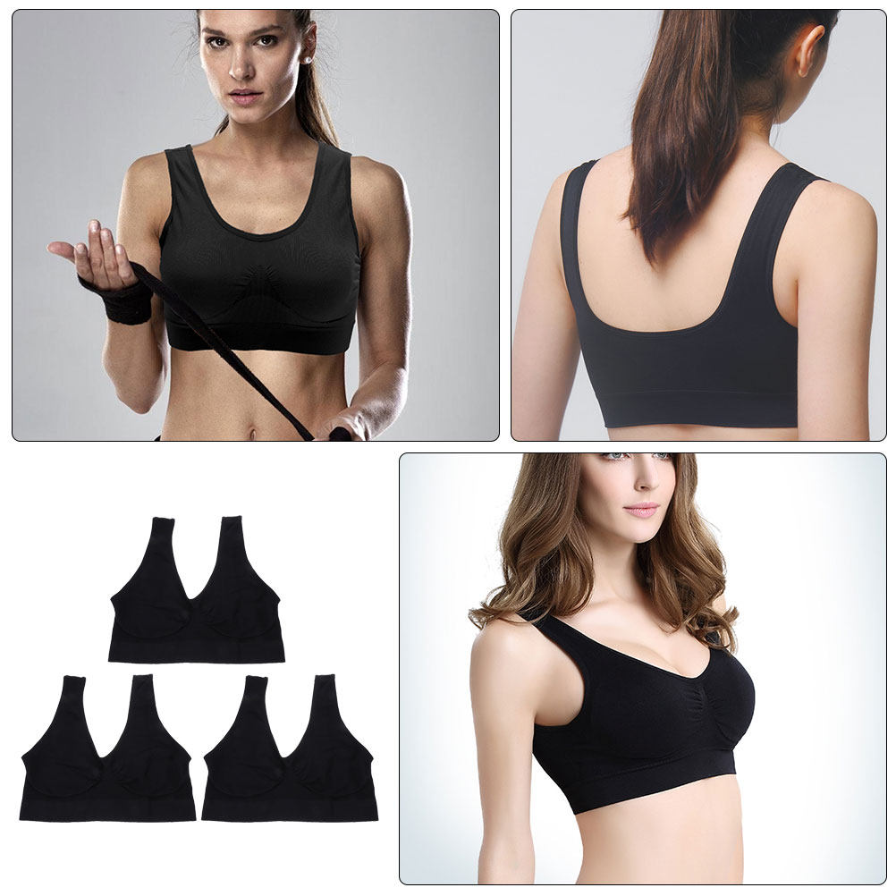3 peças de sutiã esportivo de  - Wirefree Bra Comfort avaliação e preço